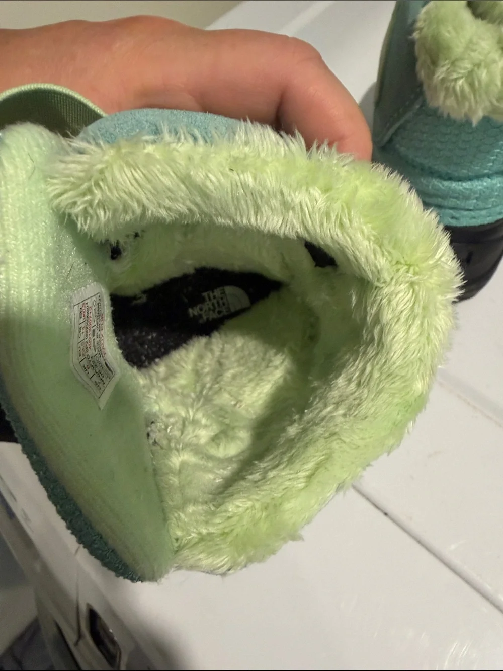 The North Face Kids Mint Green & Black Insulated Snow Boots